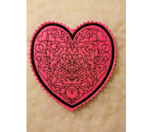 ADVENTSKALENDER 19. Dezember - Stickserie ITH - Untersetzer Herzen